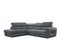 Canapé D'angle Gauche Calvera 5 Places Tissu Gris Foncé