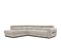 Canapé D'angle Gauche Calvera 5 Places Tissu Beige