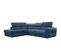 Canapé D'angle Gauche Calvera 5 Places Tissu Bleu Foncé