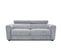 Canapé Droit Xxl Calvera 3 Places Tissu Gris Clair