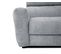 Canapé Droit Xxl Calvera 3 Places Tissu Gris Clair