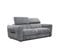 Canapé Droit Xxl Calvera 3 Places Tissu Gris Moyen