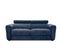 Canapé Droit Xxl Calvera 3 Places Tissu Bleu Foncé