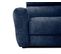 Canapé Droit Xxl Calvera 3 Places Tissu Bleu Foncé