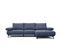 Canapé D'angle Droit Mello 4 Places Tissu Bleu