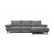 Canapé D'angle Droit Mello 4 Places Tissu Gris Foncé