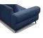 Canapé D'angle Droit Salvini 4 Places Tissu Bleu Foncé