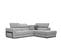 Canapé D'angle Droit Bergo 5 Places En Tissu Gris Clair Avec Coussins Déco