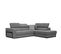 Canapé D'angle Droit Bergo 5 Places En Tissu Gris Avec Coussins Déco