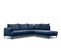 Canapé D'angle Droit Adria 5 Places  Tissu Bleu Foncé