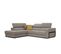 Canapé D'angle Gauche Bergo 5 Places En Tissu Taupe  Avec Coussins Déco