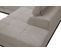 Canapé D'angle Droit Bergo 5 Places Relax Électrique Tissu Taupe Un Coussin Déco