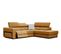 Canapé D'angle Droit Bergo 5 Places Relax Électrique Tissu Orange Un Coussin Déco