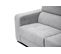 Canapé D'angle Droit Bergo 5 Places Relax Électrique Tissu Gris Clair Un Coussin Déco