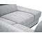 Canapé D'angle Droit Bergo 5 Places Relax Électrique Tissu Gris Clair Un Coussin Déco