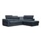 Canapé D'angle Droit Bergo 5 Places Relax Électrique Tissu Bleu Foncé Un Coussin Déco