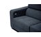 Canapé D'angle Droit Bergo 5 Places Relax Électrique Tissu Bleu Foncé Un Coussin Déco