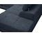 Canapé D'angle Droit Bergo 5 Places Relax Électrique Tissu Bleu Foncé Un Coussin Déco