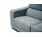 Canapé D'angle Droit Bergo 5 Places Relax Électrique Tissu Bleu Clair Un Coussin Déco