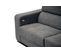 Canapé D'angle Droit Bergo 5 Places Relax Électrique Tissu Gris Foncé Un Coussin Déco