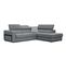 Canapé D'angle Droit Bergo 5 Places Relax Électrique Tissu Gris Un Coussin Déco