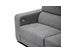 Canapé D'angle Droit Bergo 5 Places Relax Électrique Tissu Gris Un Coussin Déco