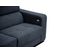 Canapé D'angle Gauche Bergo 5 Places Relax Électrique Tissu Bleu Foncé Un Coussin Déco