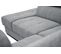 Canapé D'angle Gauche Bergo 5 Places Relax Électrique Tissu Gris Un Coussin Déco