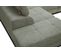 Canapé D'angle Gauche Bergo 5 Places Relax Électrique Tissu Vert Un Coussin Déco