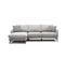 Canapé D'angle Gauche Sogel 4 Places Tissu Gris Clair