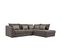 Canapé D'angle Droit 5 Places Convertible Tissu  Gris Foncé - Elbe