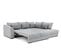 Canapé D'angle Droit 5 Places Convertible Tissu Gris Clair - Elbe