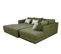 Canapé D'angle Droit 5 Places Convertible Tissu Vert Foncé - Elbe