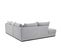 Canapé D'angle Gauche 5 Places Convertible Tissu Gris Clair - Elbe