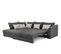 Canapé D'angle Gauche 5 Places Convertible Tissu Gris - Elbe