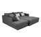 Canapé D'angle Gauche 5 Places Convertible Tissu Gris - Elbe