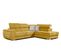 Canapé D'angle Droit 5 Places Tissu Jaune - Kelte