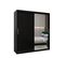 Armoire Tokyo 2 à Portes Coulissantes 200/180/62 2 Portes (negro/negro)