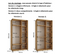 Armoire Davos 1 à Portes Coulissantes 235,2/130/45 2 Portes (blanc/artisan/argent)