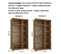 Armoire Davos 1 à Portes Coulissantes 235,2/140/60 2 Portes (noir/artisan/argent)