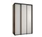 Armoire Davos 1 À Portes Coulissantes 150x45x235.2 Cm - 3 Portes (noir/blanc/noir)