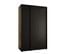 Armoire Davos 1 À Portes Coulissantes 150x45x235.2 Cm - 3 Portes (noir/noir/noir)