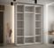 Armoire Davos 1 à Portes Coulissantes 235,2/160/60 3 Portes (blanc/artisan/argent)