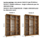 Armoire Davos 1 à Portes Coulissantes 235,2/170/45 3 Portes (blanc/artisan/argent)