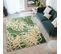 Tapis Salon Vert Or Brillant Feuilles Monstera Doux Fin 140 X 200 Cm