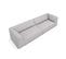 Canapé "ruby", 4 Places, Gris Clair, Tissu Structurel