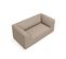 Canapé "ruby", 2 Places, Beige Foncé, Tissu Structurel