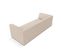 Canapé "ruby", 3 Places, Beige, Tissu Structurel