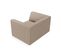 Fauteuil "ruby", 1 Place, Beige Foncé, Tissu Structurel