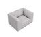 Fauteuil "ruby", 1 Place, Gris Clair, Tissu Structurel